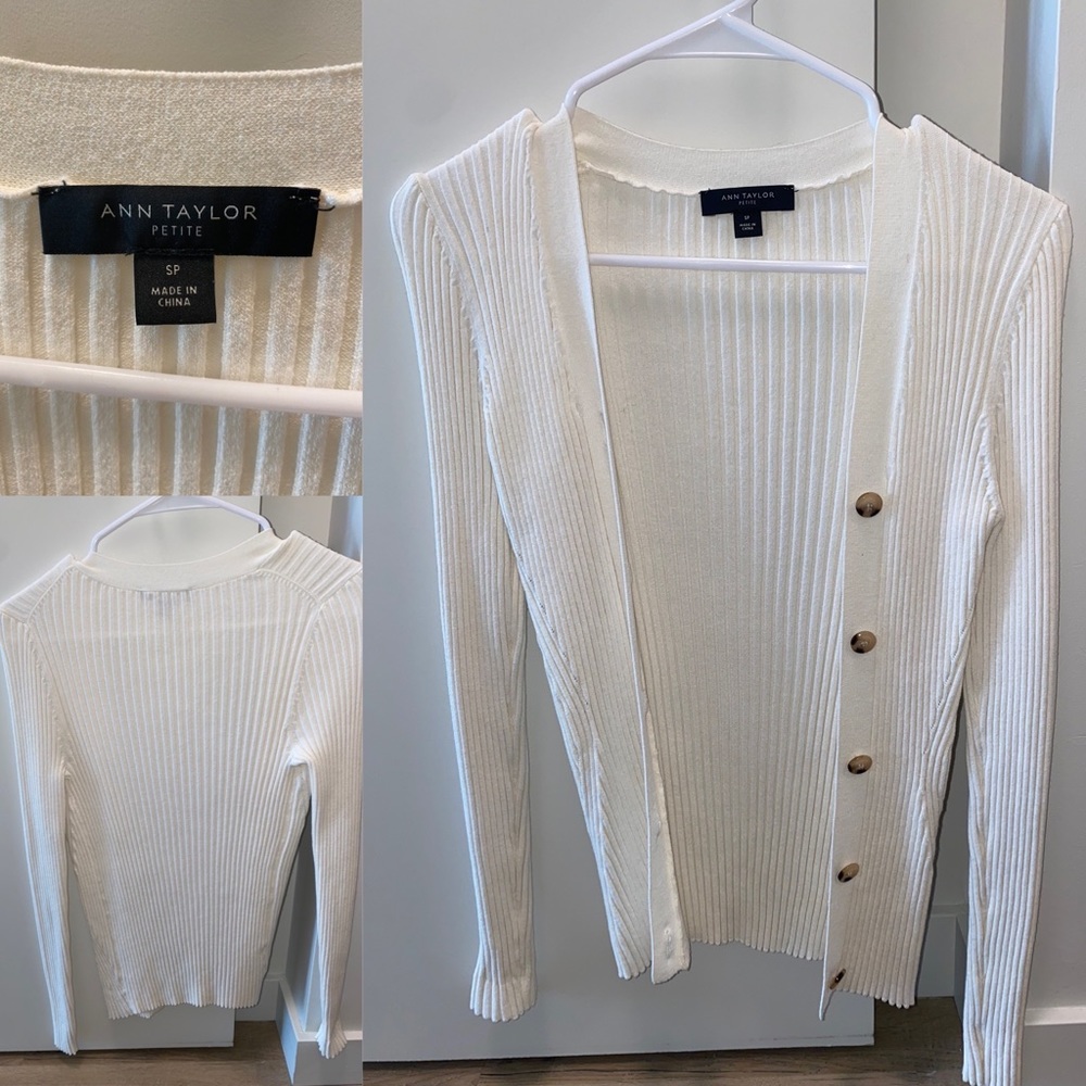 Beige Ann Taylor Cardigan